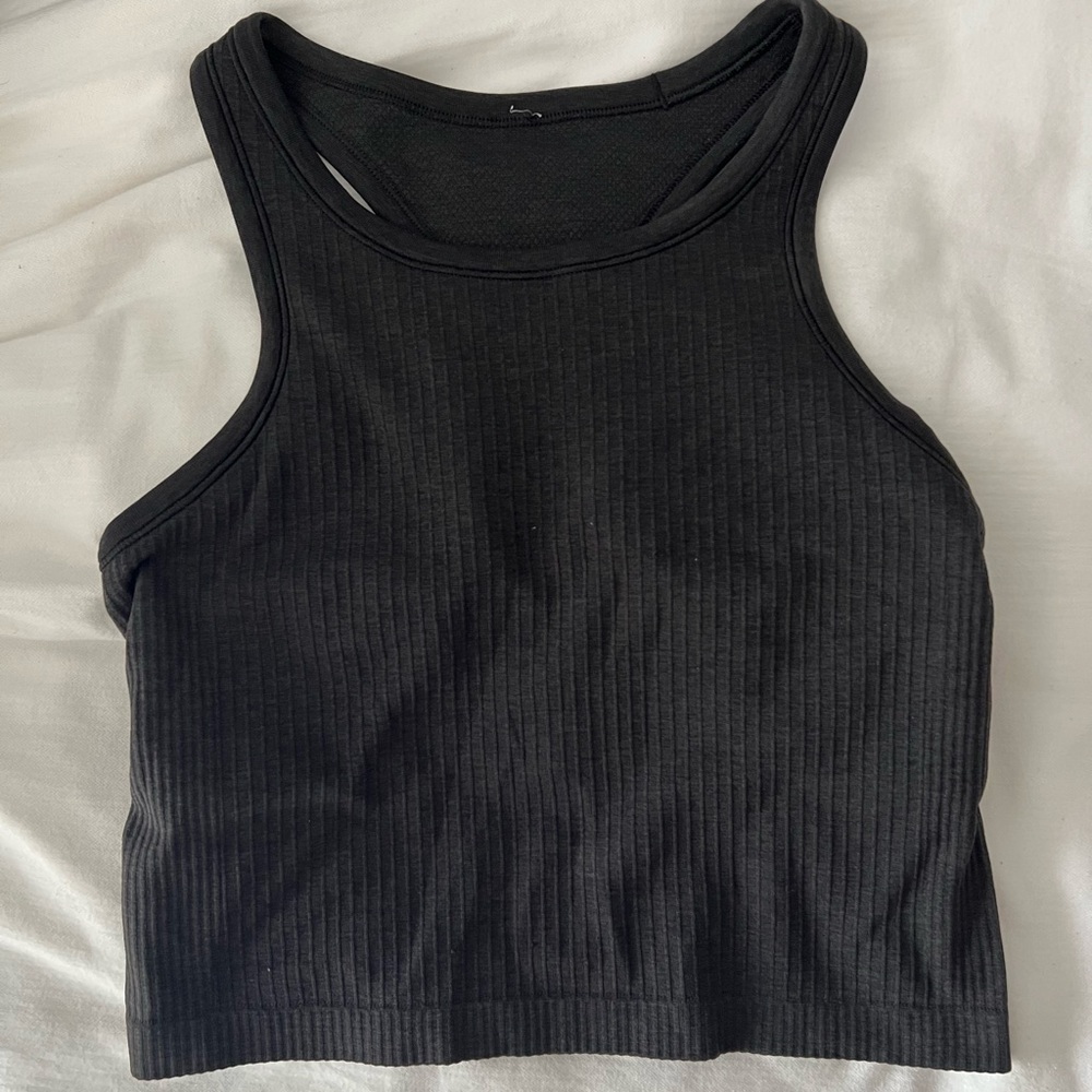 Lululemon Black Ribbed Tank Top